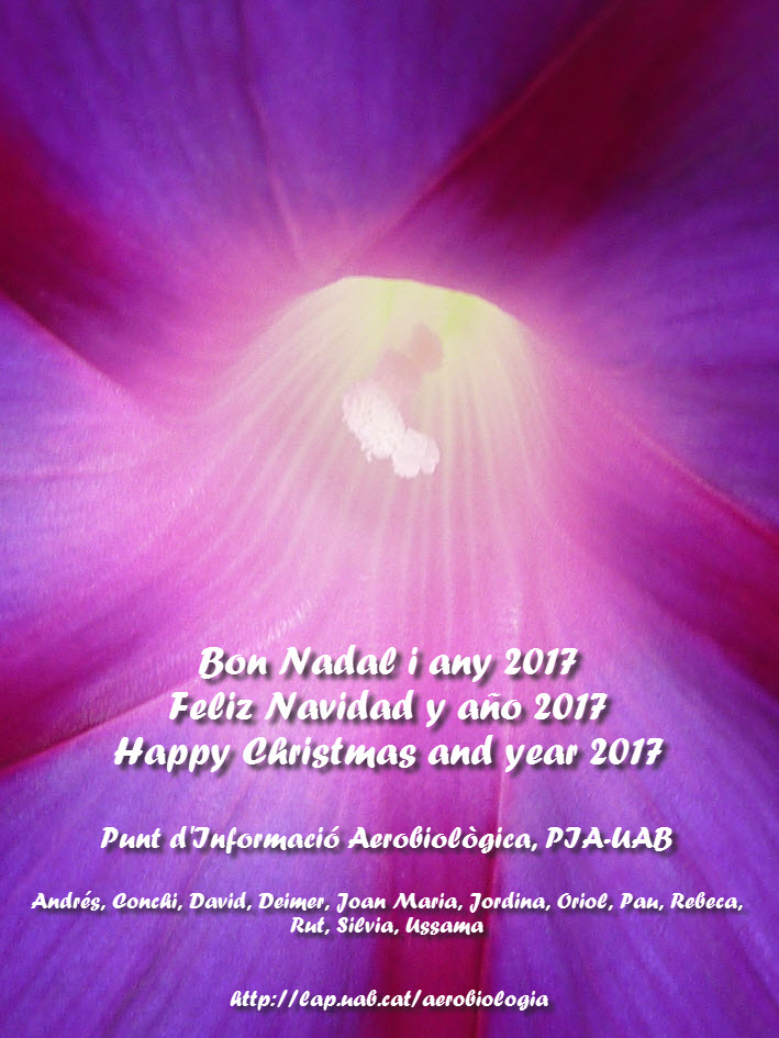 Bon Nadal i any 2017 - Punt d'Informaci? Aerobiol?gica, PIA-UAB
